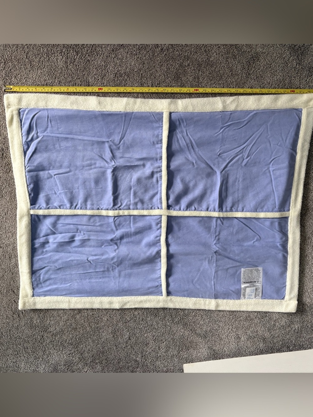 Wansutta baby Plush Patchwork Throw Blanket - Lavender/blue and Cream